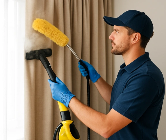 Trusted residential curtain cleaning technician Matty Curtain Cleaning thomson-vic QLD