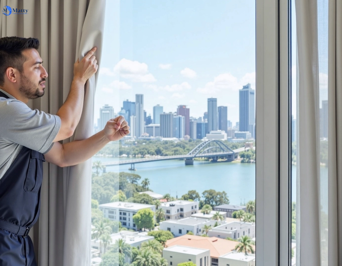 Professional curtain steam cleaning service thomson-vic QLD by Matty Curtain Cleaning