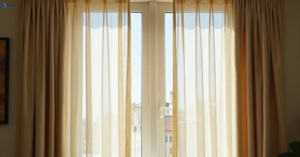 Dusty and dull curtains in thomson-vic before steam cleaning